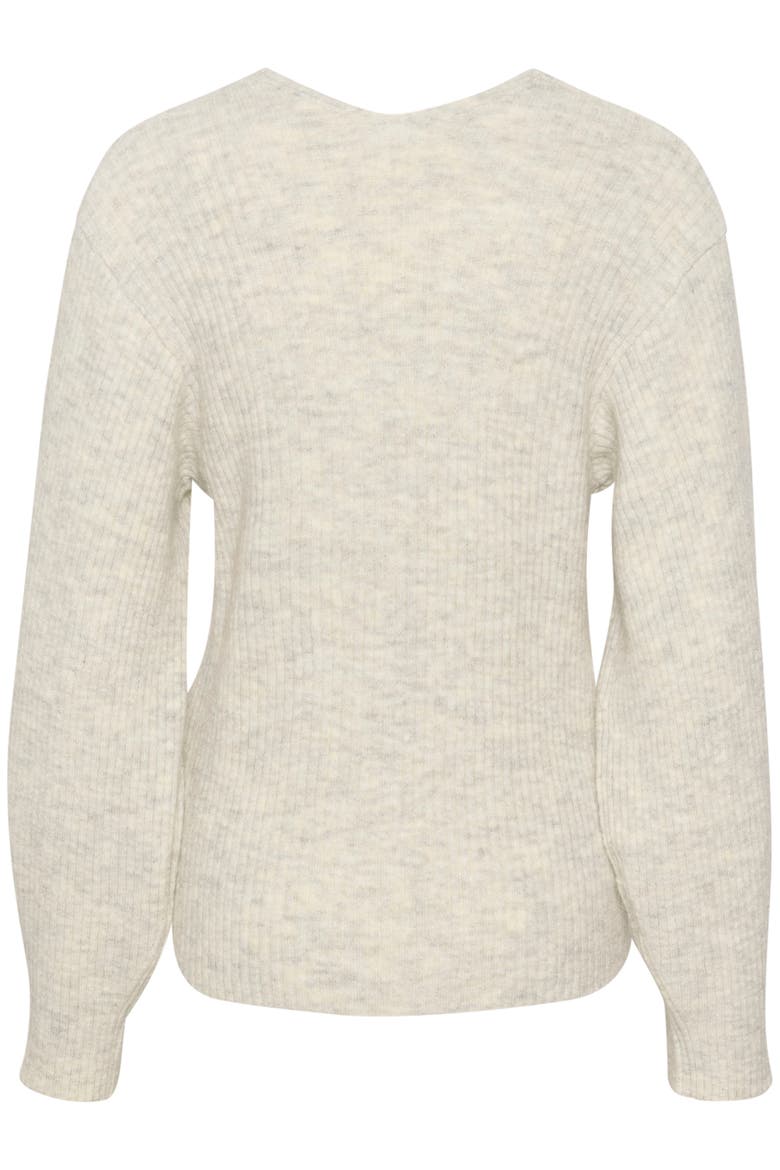 Slrakel V-Neck Rib Knit Pullover, Alternate, color, White Grey Melange