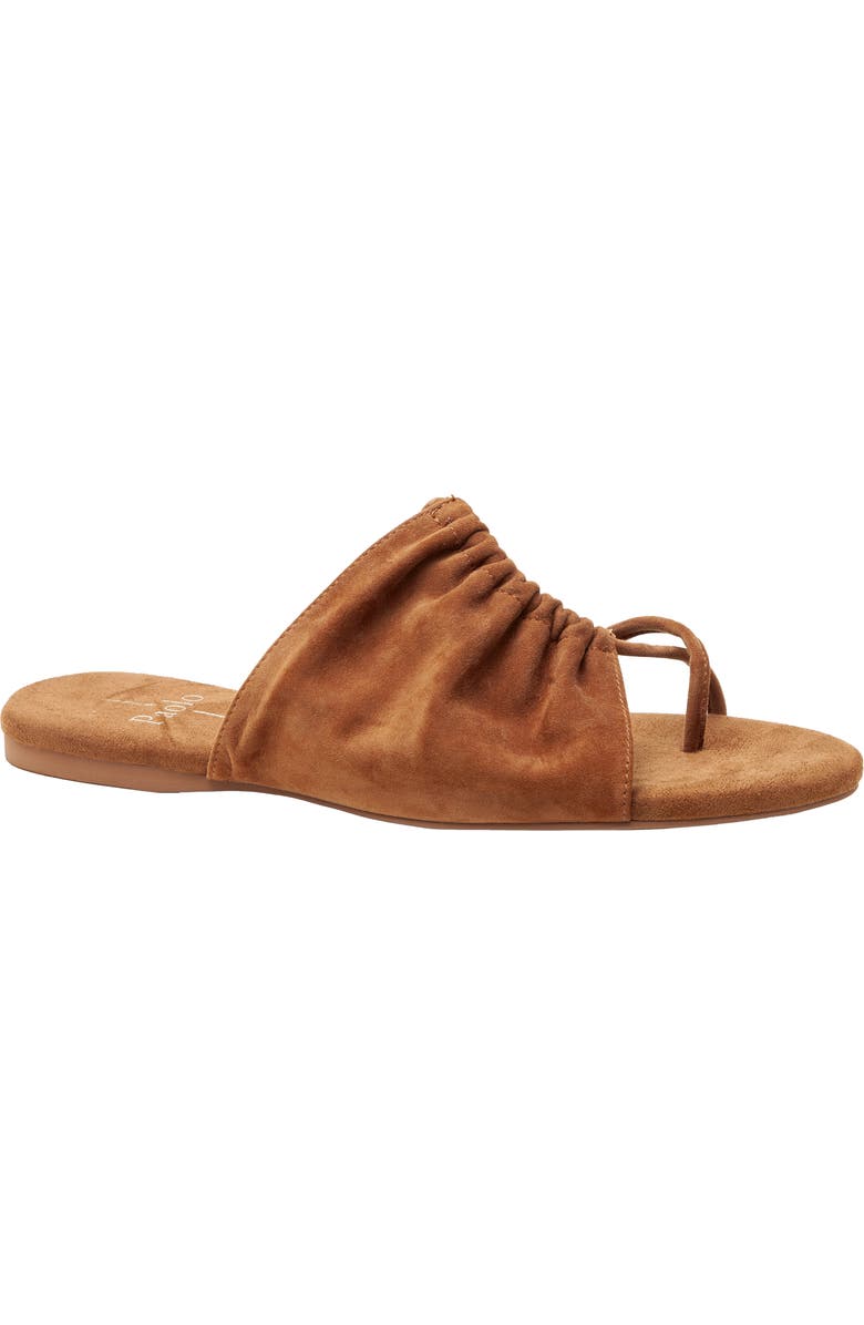 Linea Paolo Lane Toe Loop Sandal, Main, color, Nutmeg