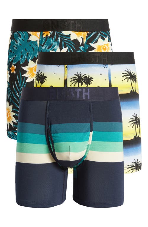 BN3TH Classic Icon Assorted 3-Pack Boxer Briefs in Tropical Flora/Ply Illum/Rto  product