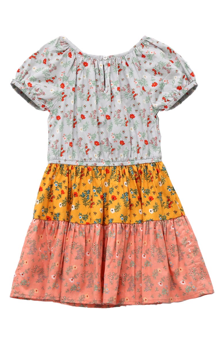Peek Aren't You Curious Kids' Floral Tiered Cotton Dress, Alternate, color,