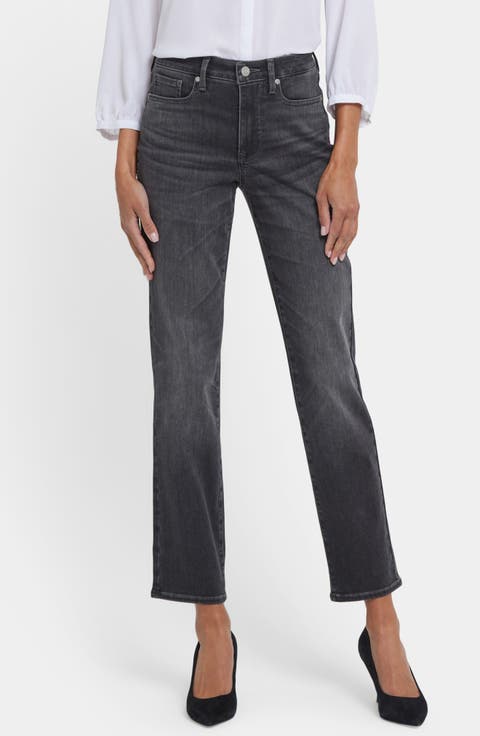NYDJ Sheri High Waist Slim Jeans (Gloomy Marais) (Regular & Petite)