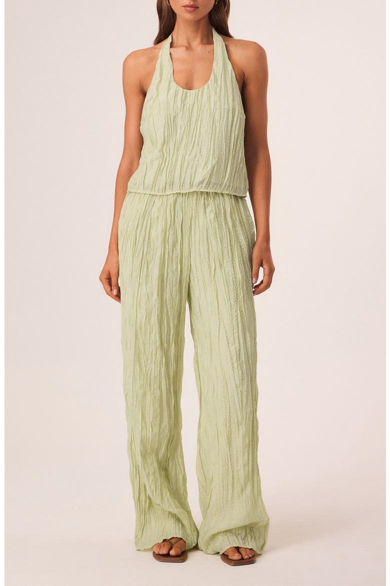 Brandi Crinkle Wide Leg Pants, Alternate, color, MATCHA