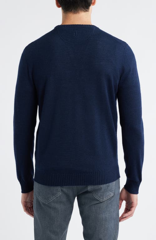 Johnnie-o Ronald Merino Wool Sweater In Blue