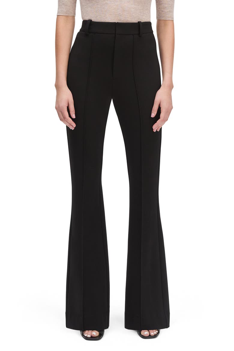Seamed Flare Pants, Main, color, BLACK