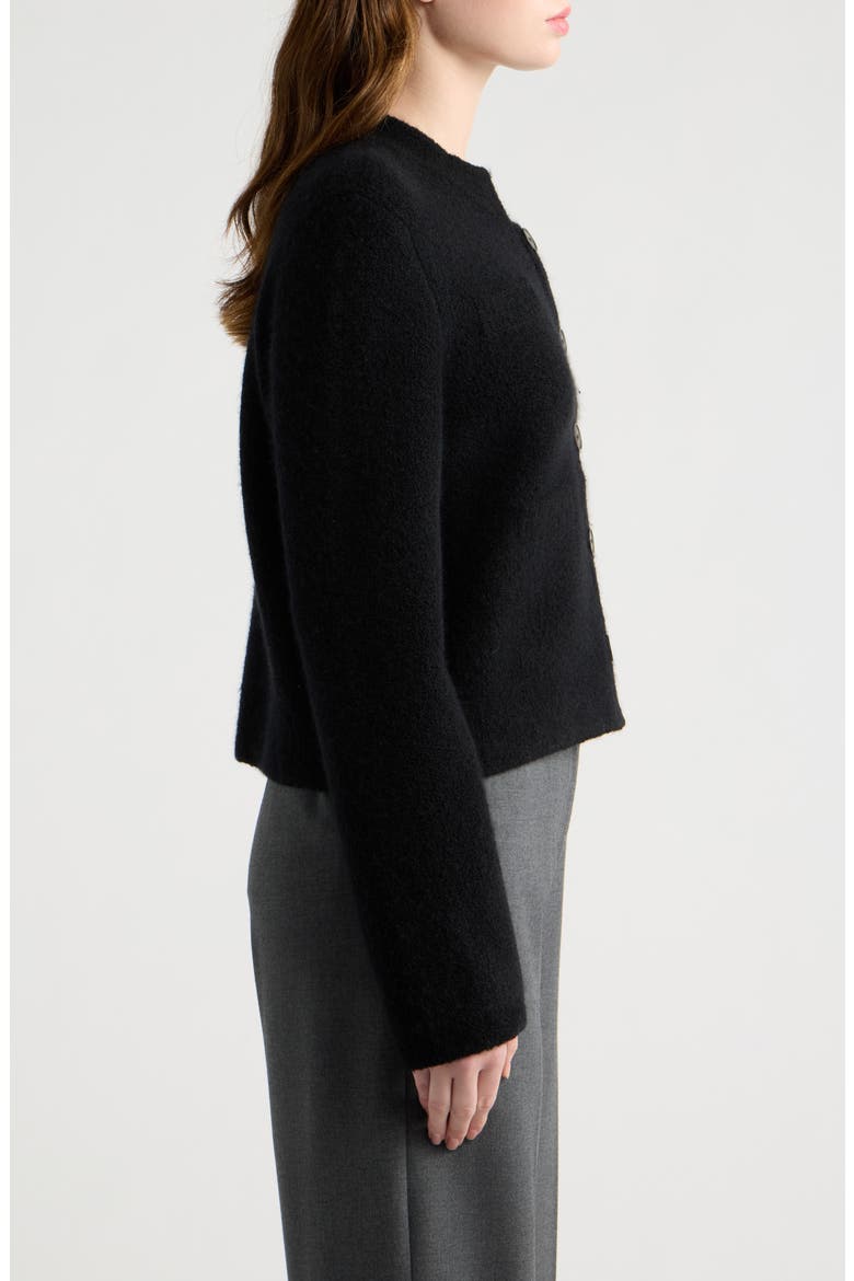 Boucle Cropped Jacket, Alternate, color, BLACK