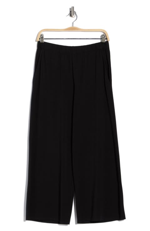 Pull-On Crop Wide Leg Pants
