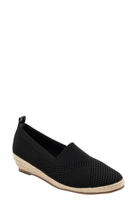 Black low heel espadrilles online