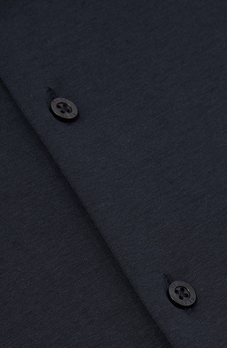 Reiss Duke Air-Water Slim Fit Knit Button-Up Shirt, Alternate, color, Navy