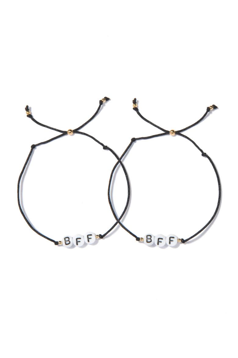 BFF Bracelet Set, Main, color, Black