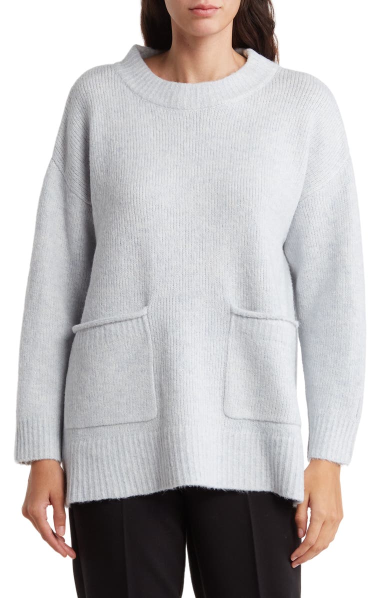 ELIE ELIE TAHARI Oversize Patch Pocket Pullover Sweater, Main, color, 