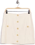 L'AGENCE Truman Snap Faux Leather Miniskirt