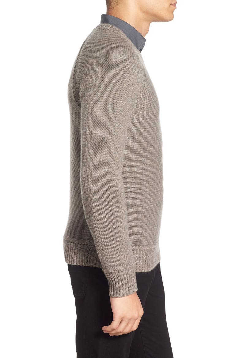 London 'Cullum Convection' Cashmere Sweater, Alternate, color, TAUPE BROWN