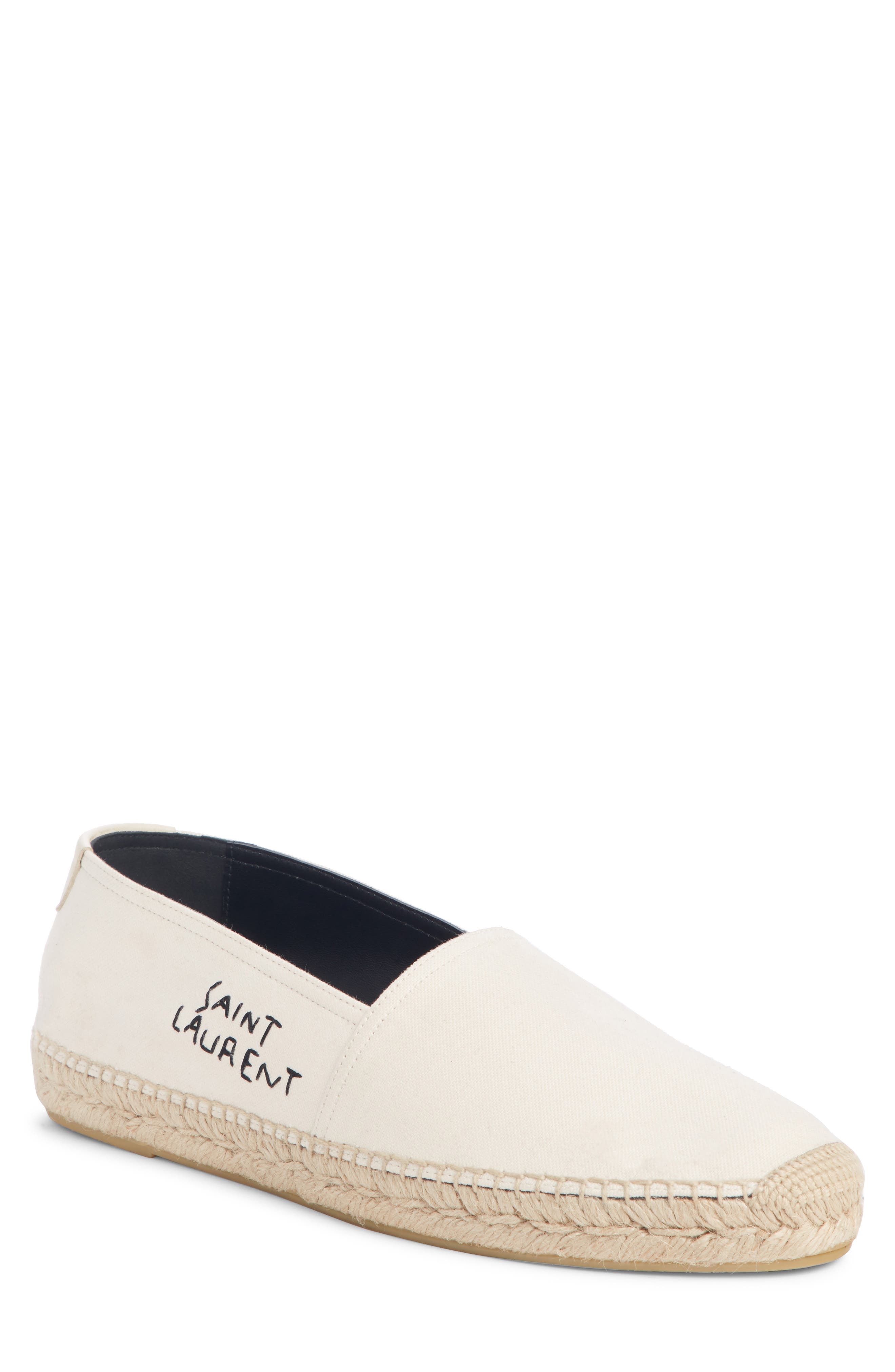 Embroidered Espadrille Slip-On, Main, color, CREAM