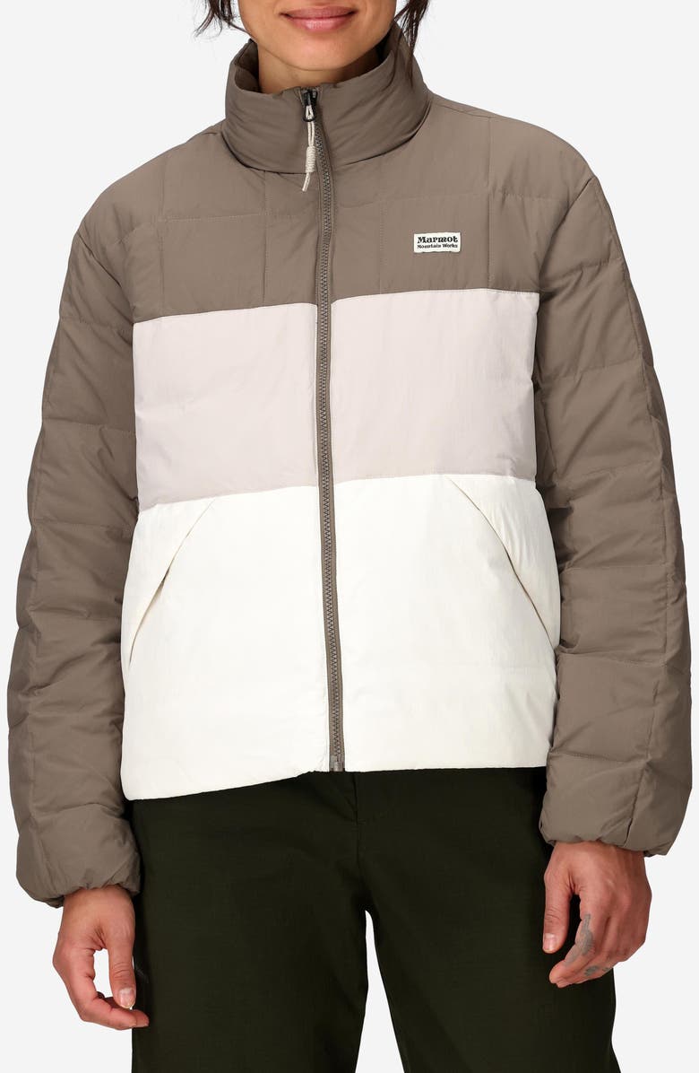Marmot Ares 700 Fill Power Down Jacket, Main, color, Claystone/Birch Bark/Pearl
