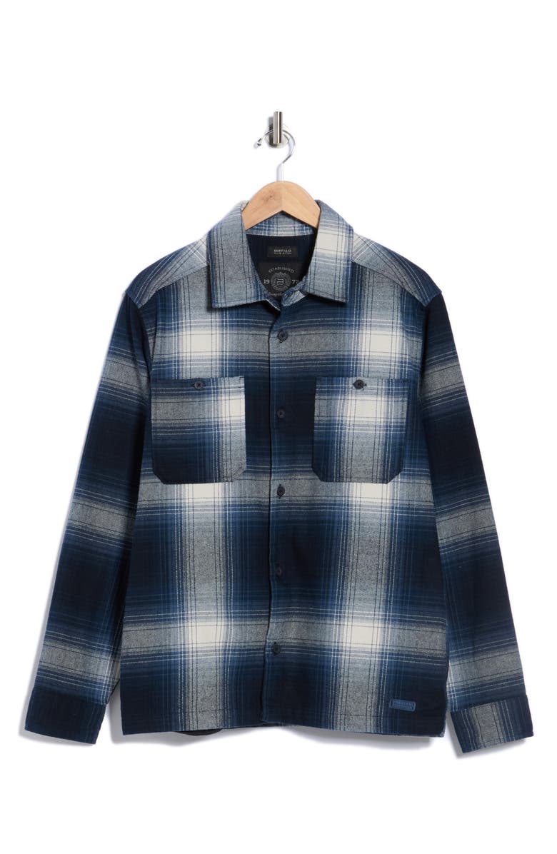 Buffalo Jeans Jeano Plaid Shirt Jacket, Alternate, color, Blue Plaid