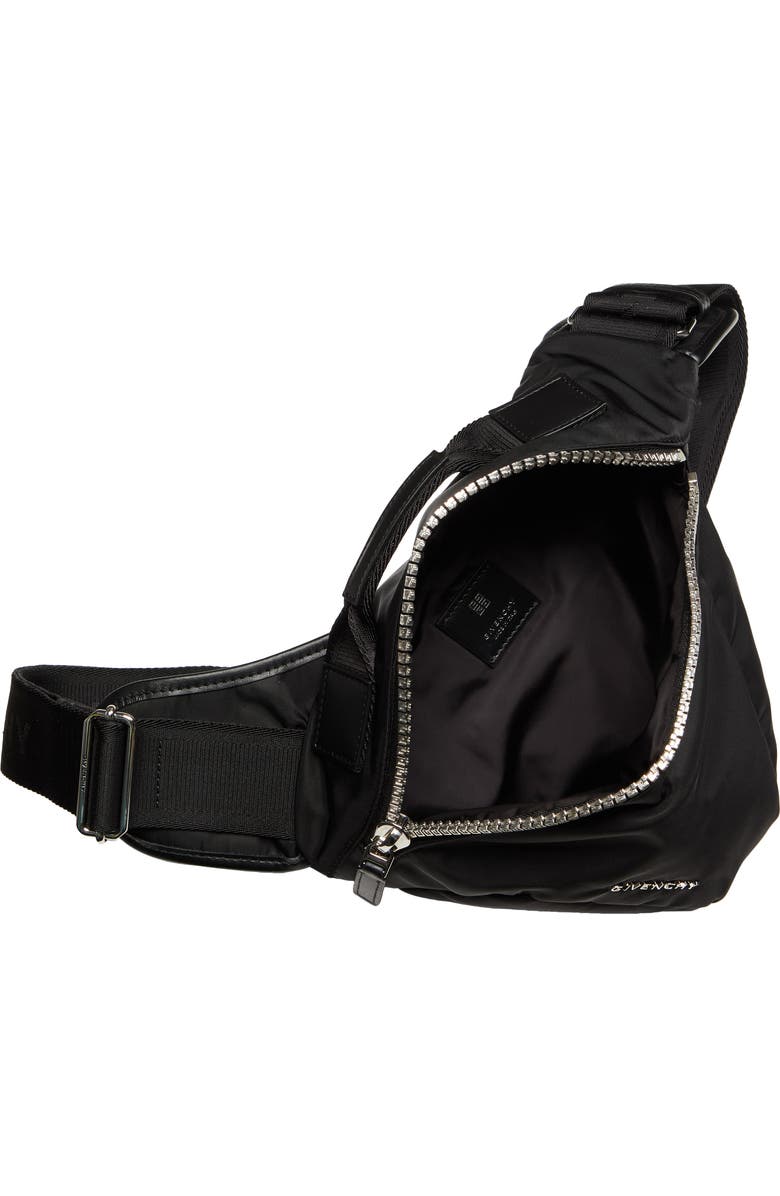 Givenchy Small G-Zip Triangle Sling Backpack, Alternate, color, Black