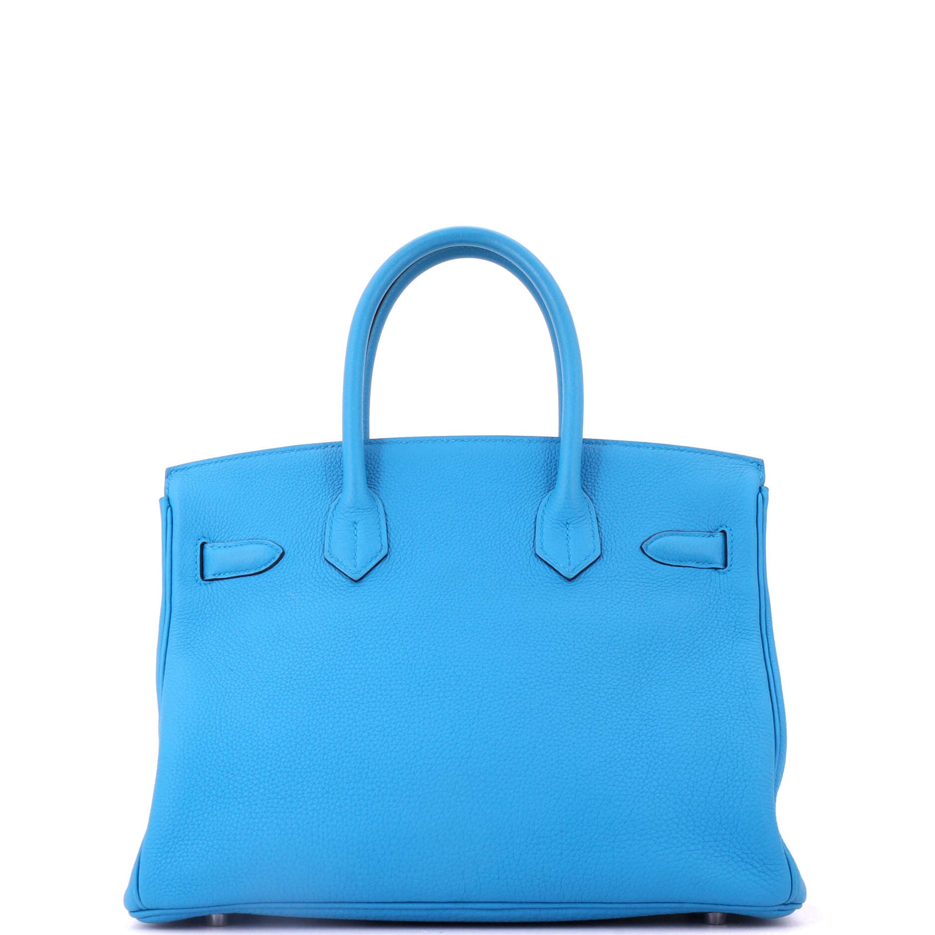 Pre-Owned Hermes Birkin Handbag Verso Togo with Palladium Hardware 30, Alternate, color, Verso-Bleu Zanzibar/Malachite