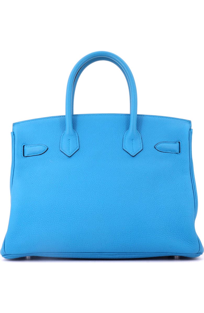 Pre-Owned Hermes Birkin Handbag Verso Togo with Palladium Hardware 30, Alternate, color, Verso-Bleu Zanzibar/Malachite