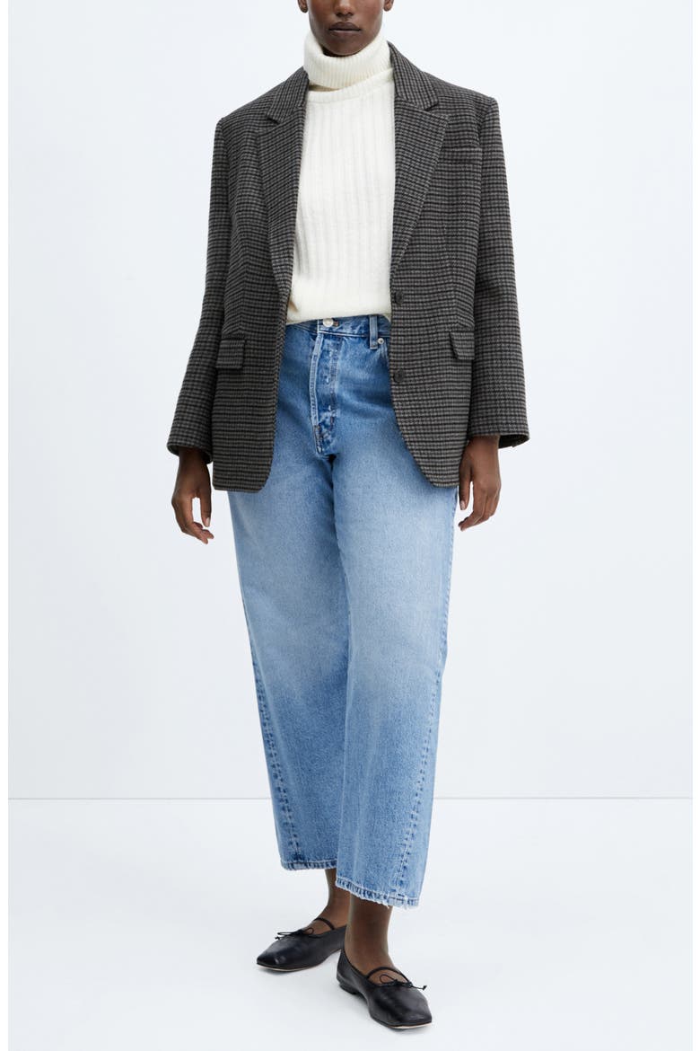 Houndstooth Structured Blazer, Alternate, color, GREY