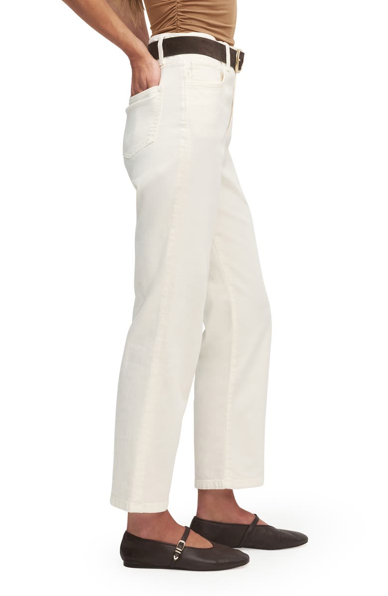 Favorite Daughter The Valentina Super High Waist Straight Leg Jeans, Alternate, color, Gardenia