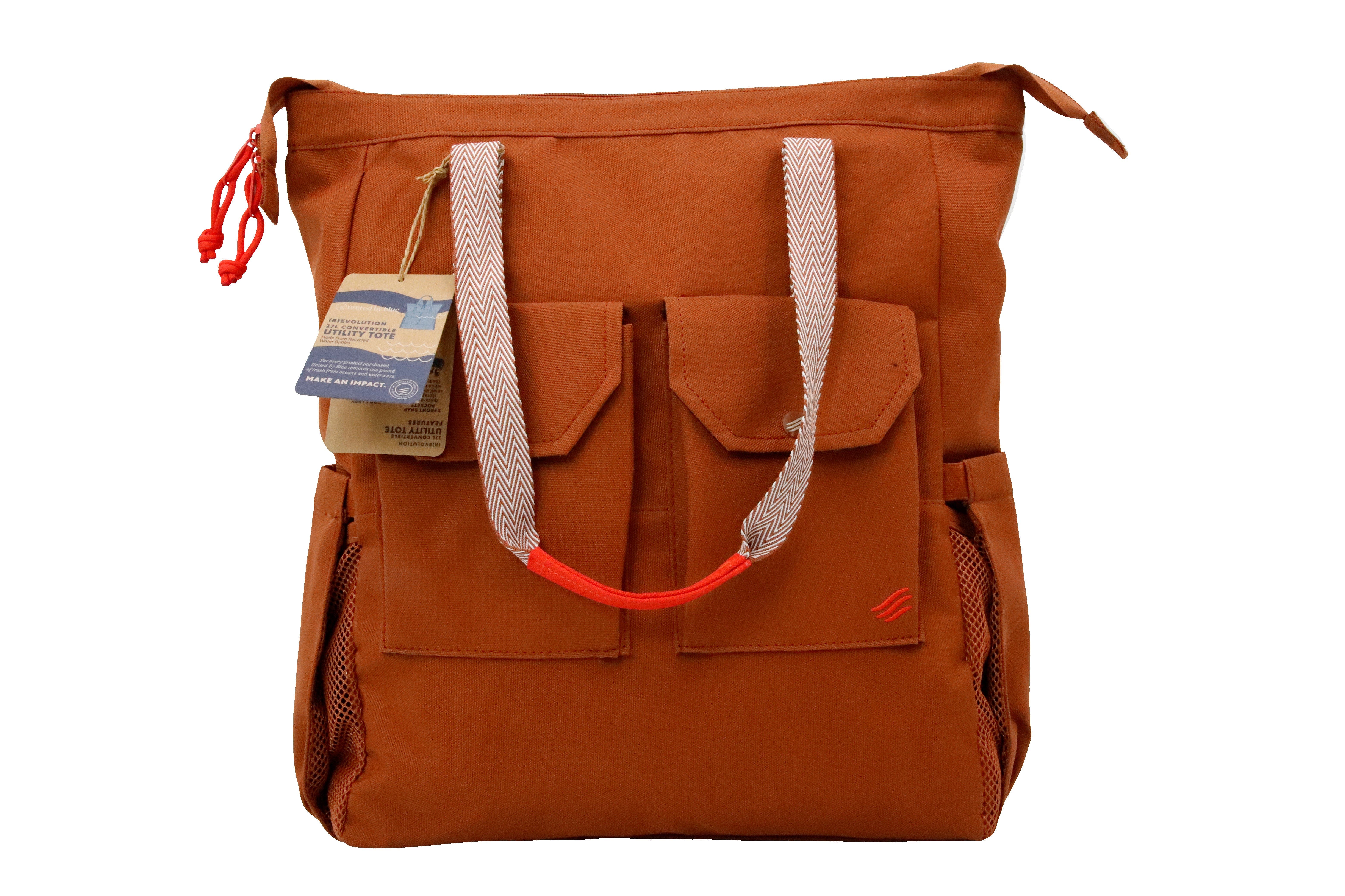 United By Blue (R)evolution Utility Convertible Tote, Main, color, Medium Brown