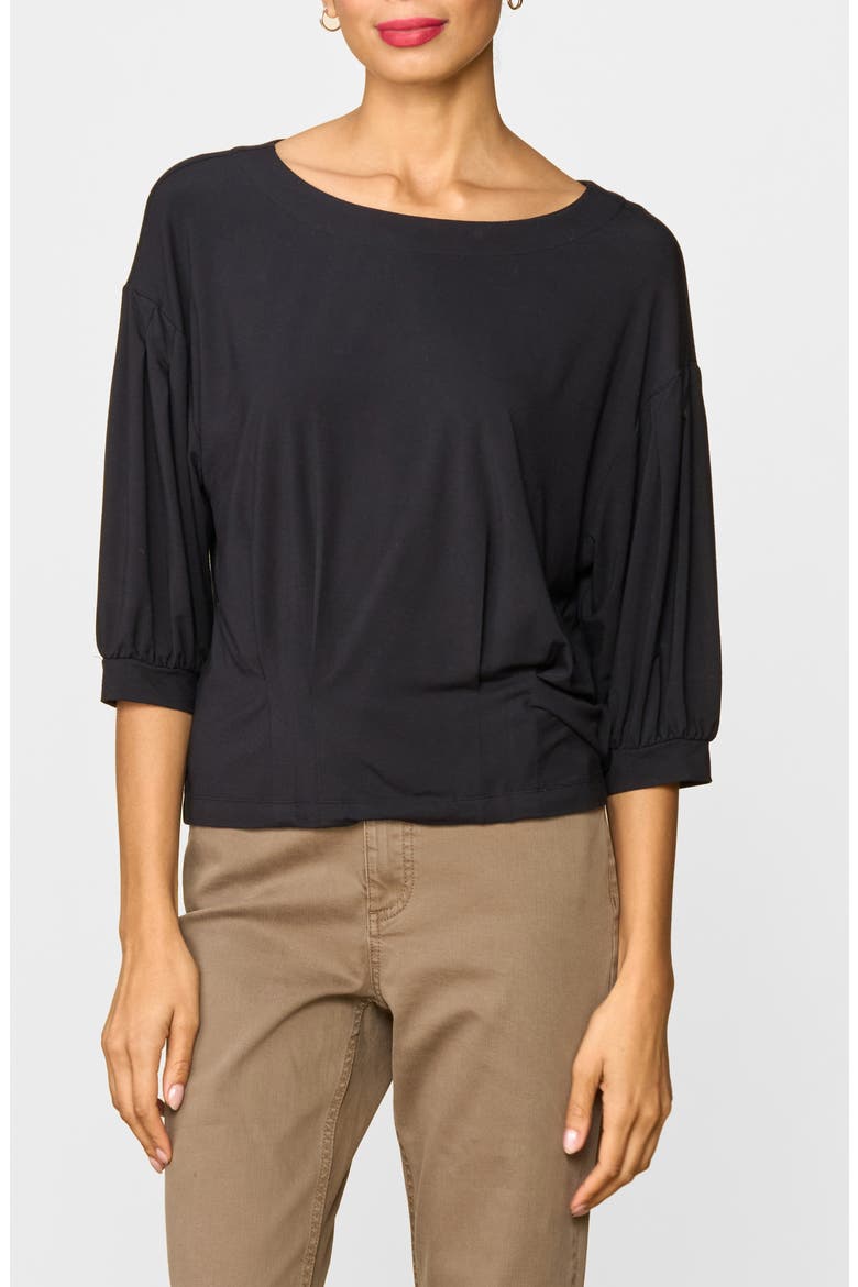 Legendary Pleated Top, Main, color, BLACK