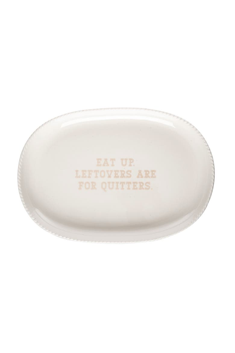 Eat Up Platter Ceramic White, Main, color, White