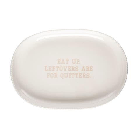 Eat Up Platter Ceramic White