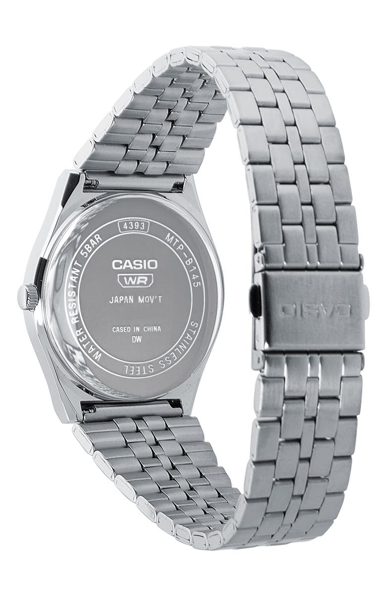 CASIO Vintage Bracelet Watch, 35mm, Alternate, color, Silver