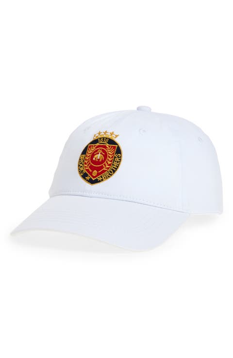 Crest Embroidered Cotton Baseball Hat