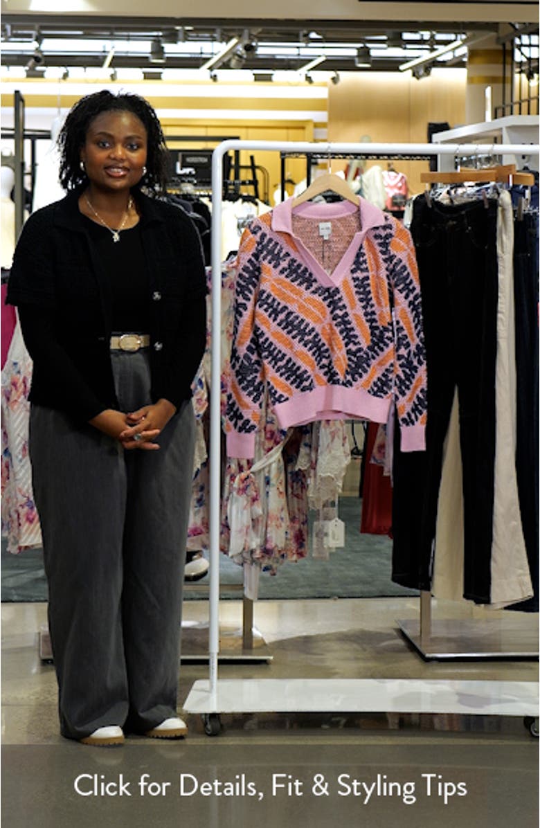 Squiggle Jacquard Mesh Sweater, sales video thumbnail