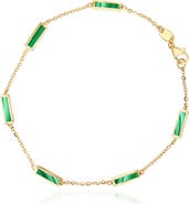 The Lovery Fine Jewelry Malachite Bar Chain Bracelet
