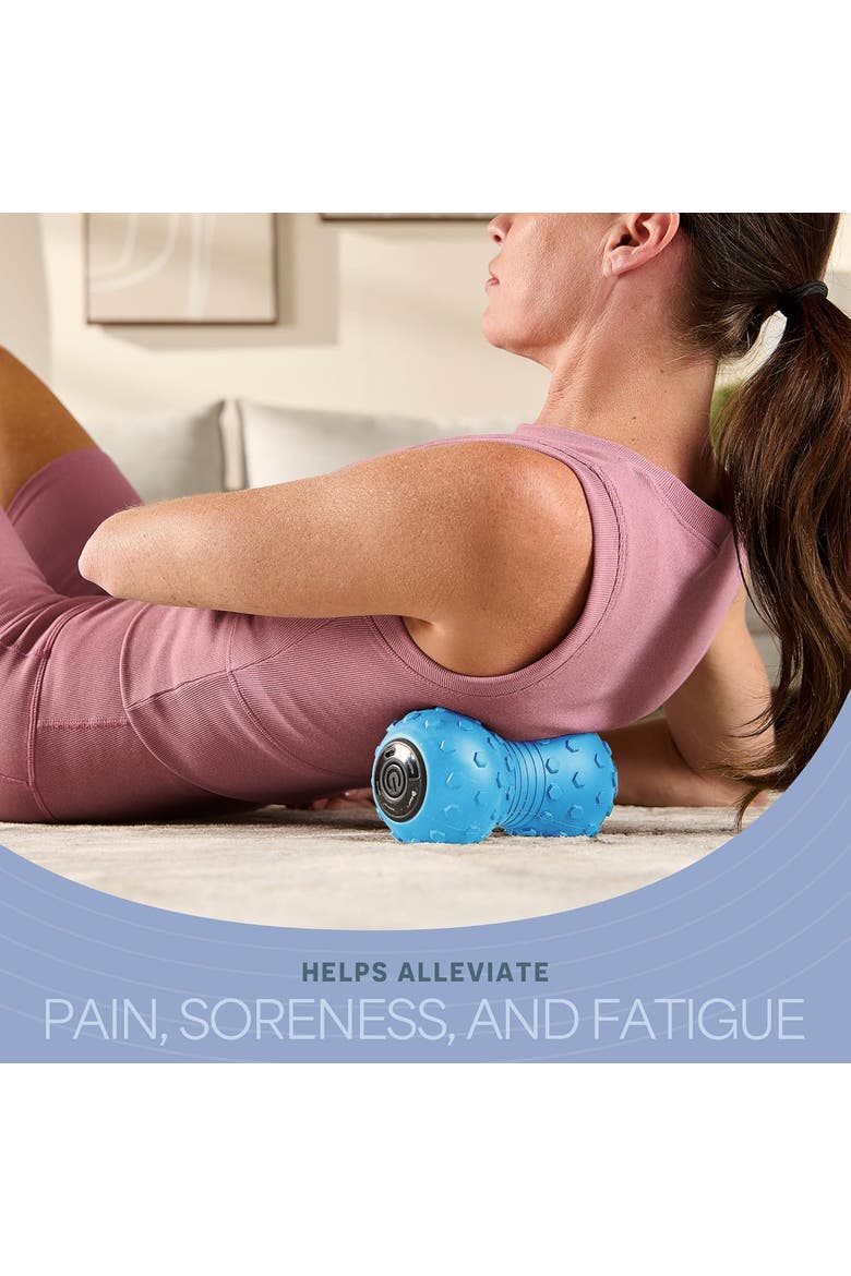 Velocity Vibrating Peanut Massage Ball  4Speed Deep Tissue Recovery Roller, Alternate, color, Blue