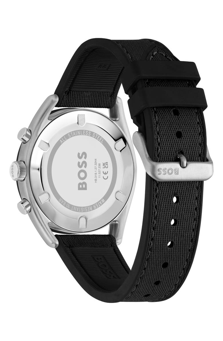 BOSS Top Fabric Strap Chronograph Watch, Alternate, color,