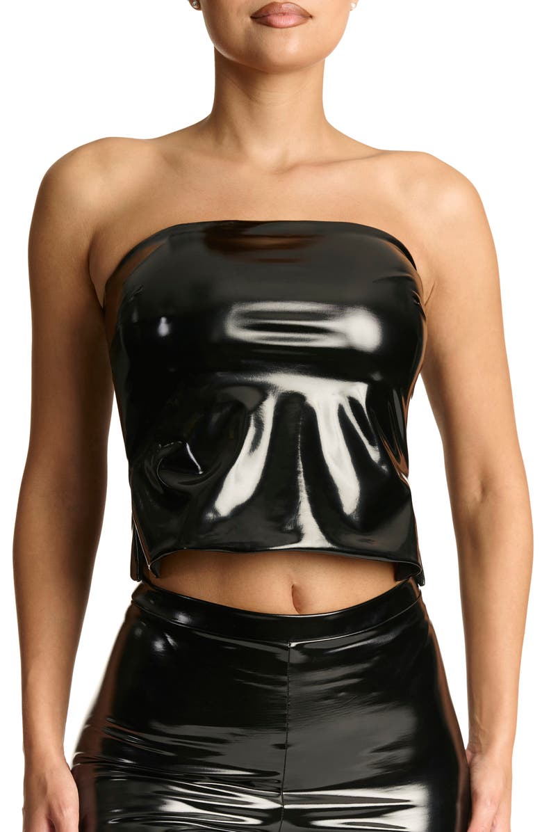 Naked Wardrobe Faux Leather Tube Top, Main, color, 