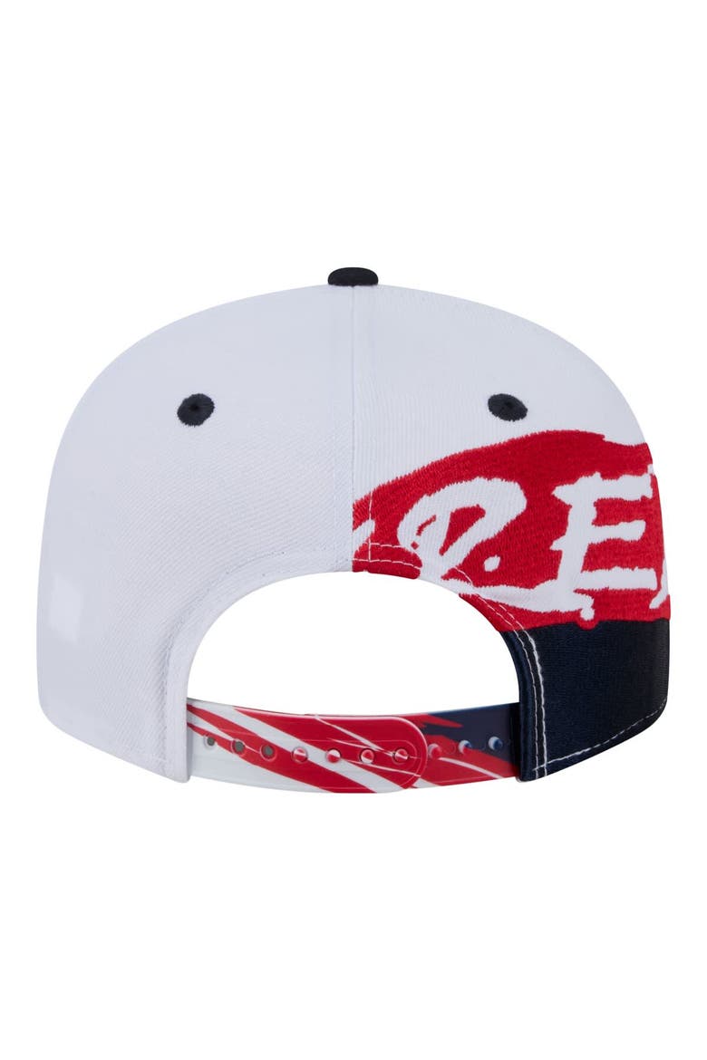 Men's New Era White/Navy Boston Red Sox 9FIFTY Snapback Hat, Alternate, color, White