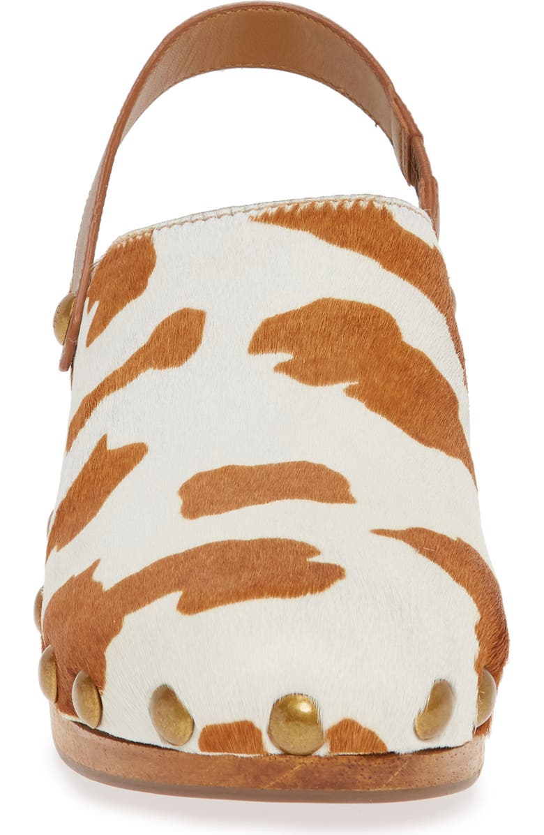 Tory Burch Blythe Studded Genuine Calf Hair Clog, Alternate, color,