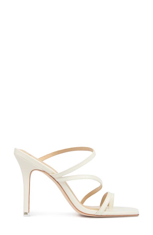 Black Suede Studio Cindy Stiletto Sandal In Cream Leather