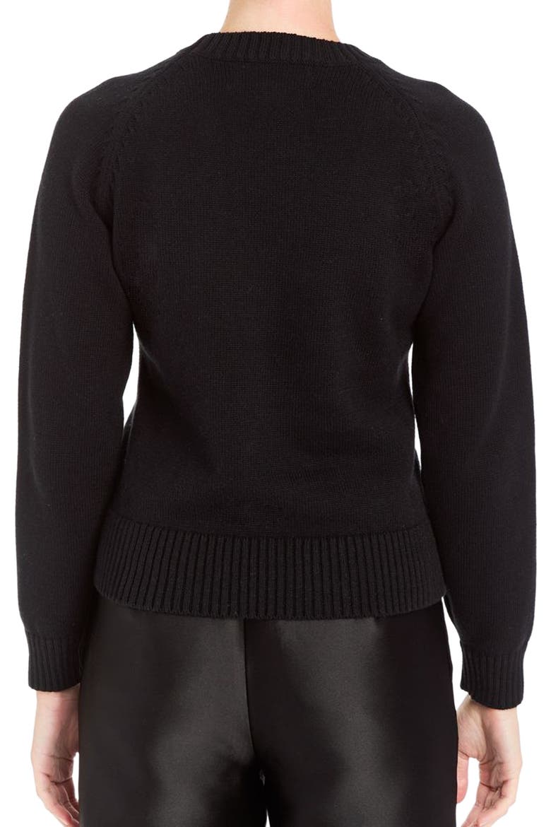 Delilah Palm Sweater, Alternate, color, Black