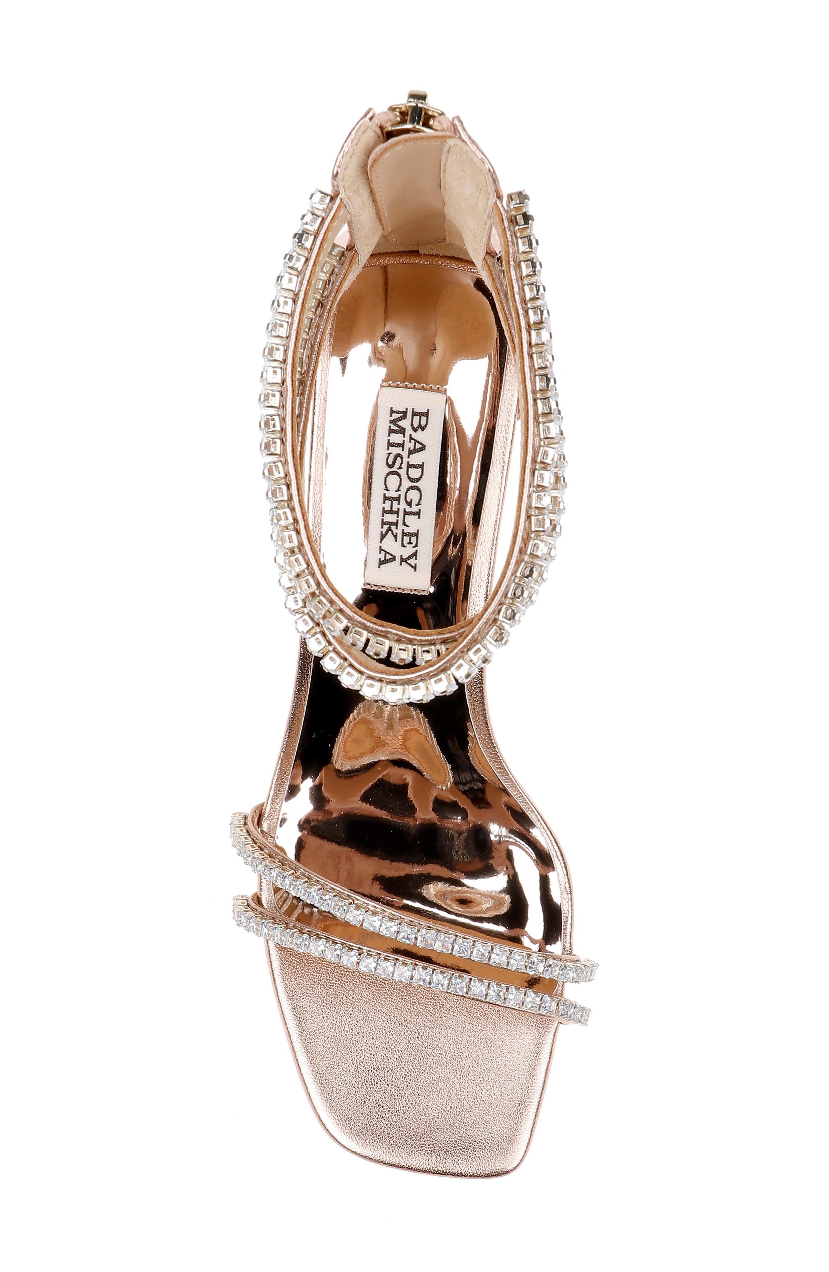 Badgley Mischka Collection Lillie Ankle Strap Sandal, Alternate, color, Champagne
