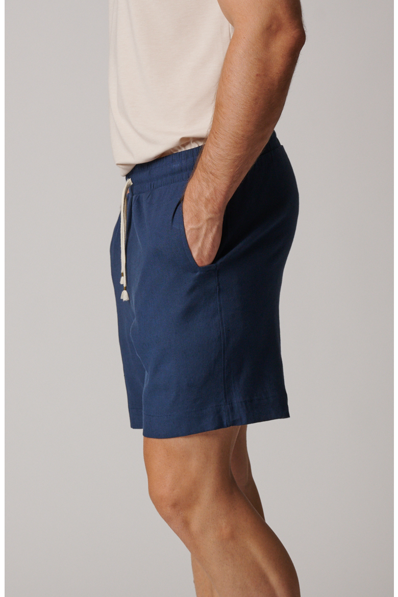 Laid Back Linen Short, Alternate, color, Indigo