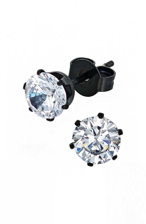 Round Stud Earrings