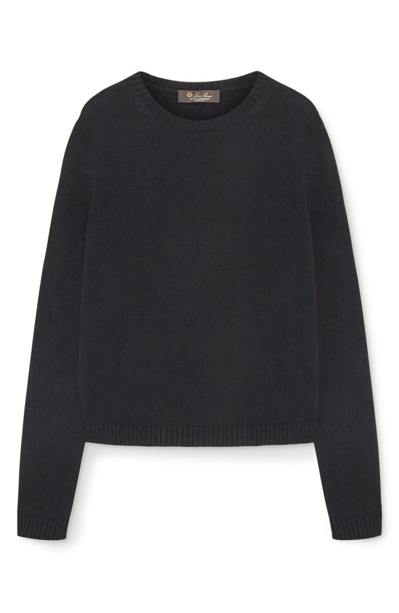 Loro Piana Parksville Crewneck Baby Cashmere Sweater, Alternate, color, 