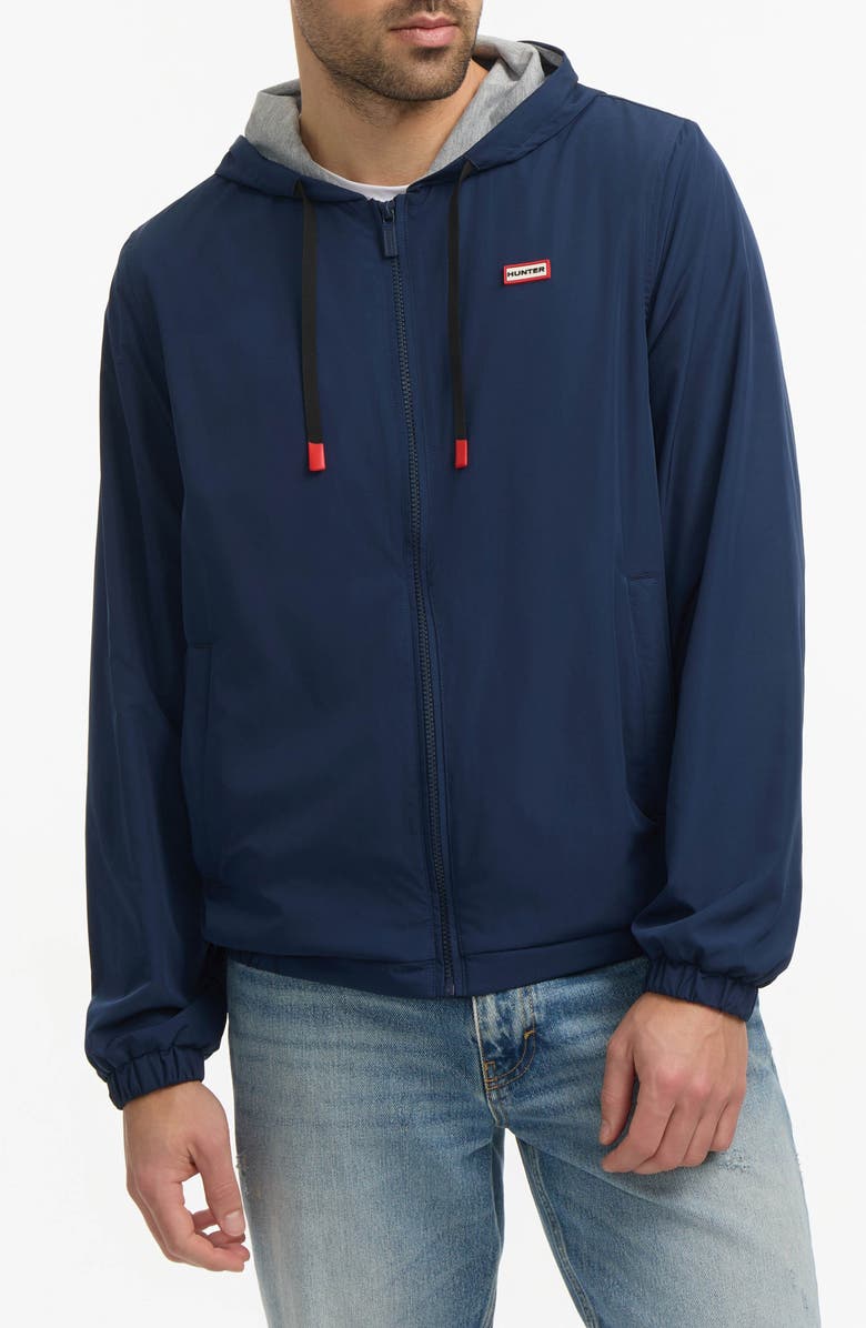 Hunter Baltico Reversible Water Repellent Jacket, Main, color, Naval Academy