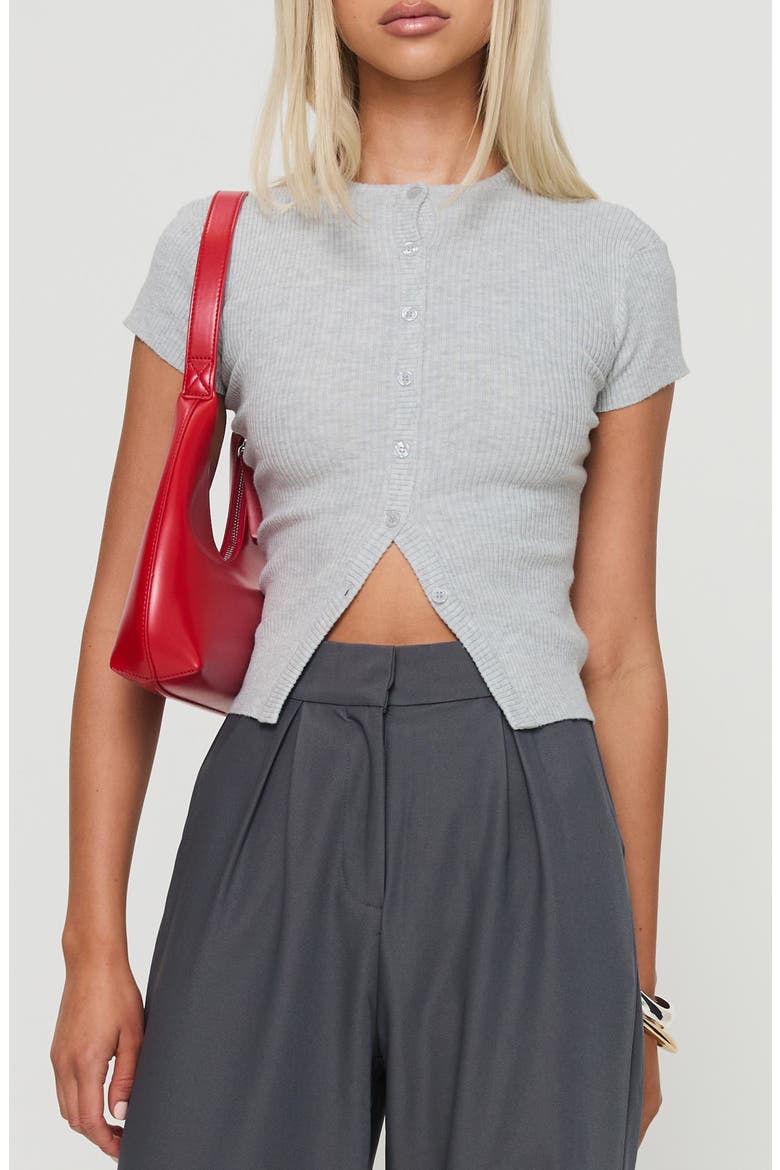 Suzu Short Sleeve Cardigan, Main, color, GREY