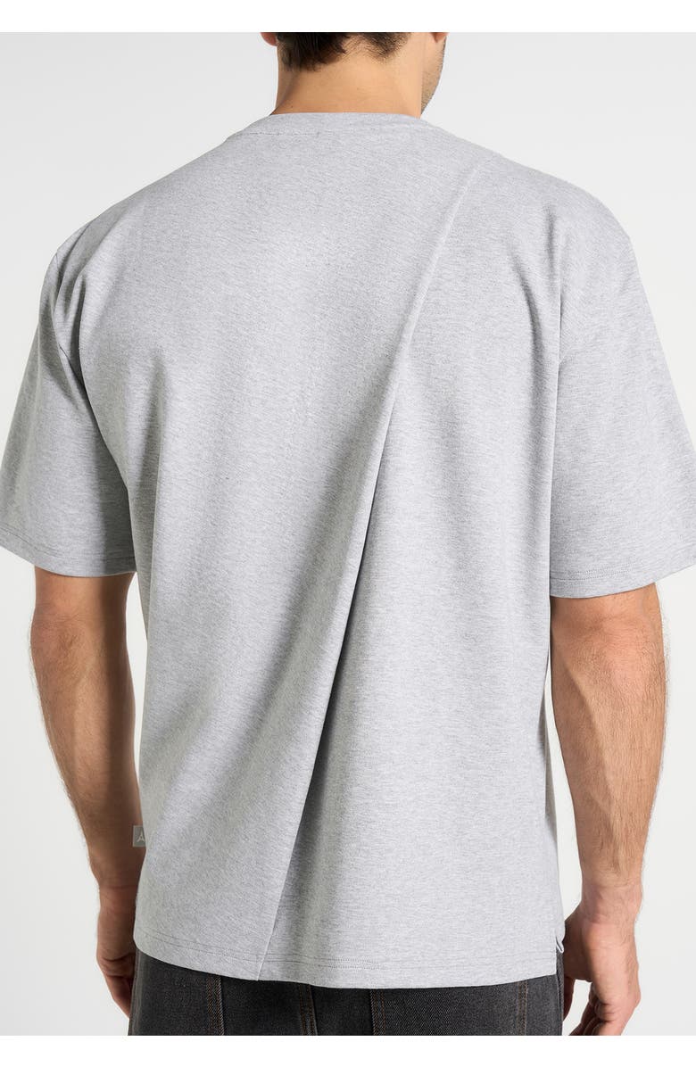 Manière De Voir Hugo Relaxed Fit Cotton T-Shirt With Pleat, Alternate, color, Grey