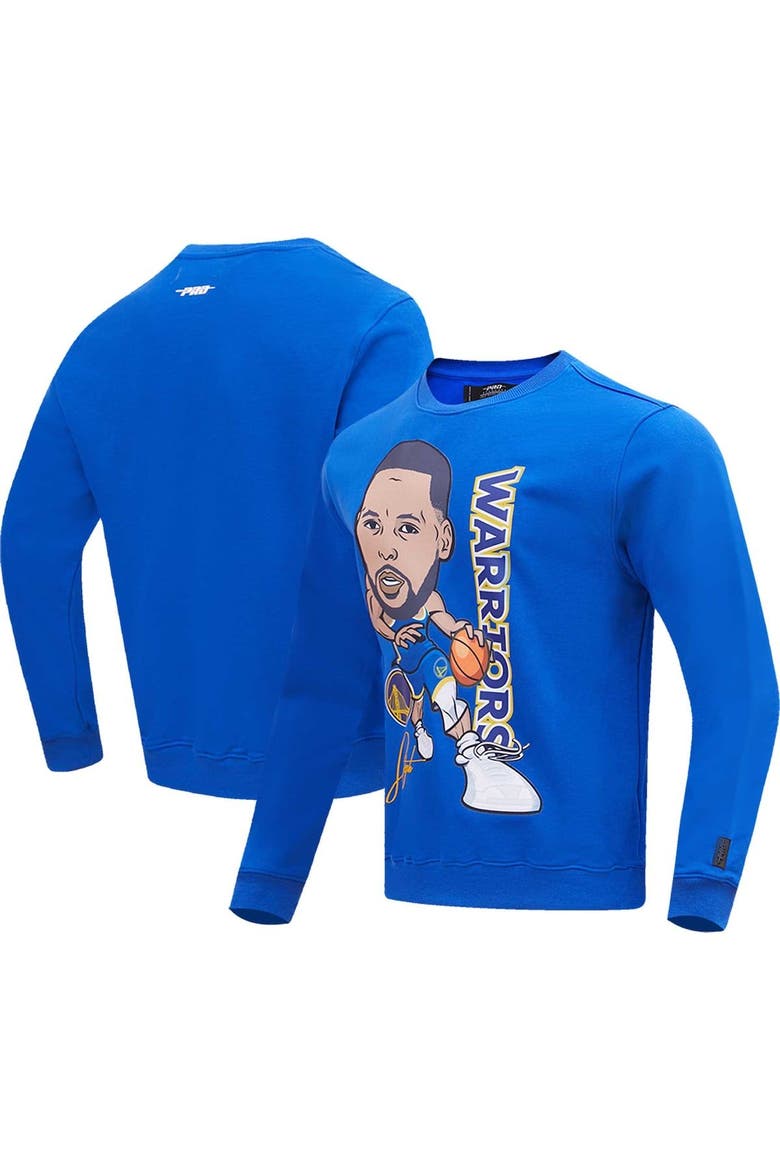 Men's Pro Standard Stephen Curry Royal Golden State Warriors Avatar Pullover Sweatshirt, Main, color, Royal