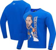 Post Men's Pro Standard Stephen Curry Royal Golden State Warriors Avatar Pullover Sweatshirt