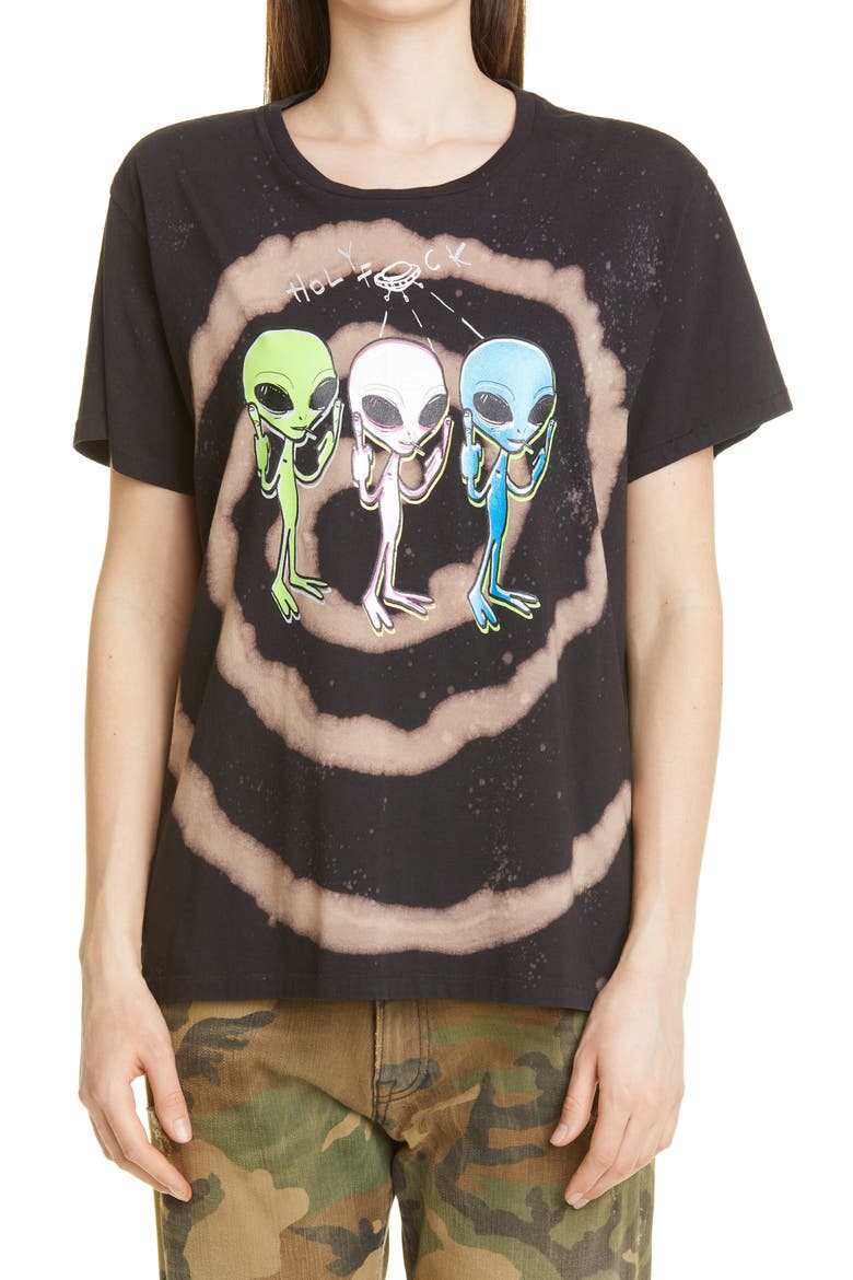Holy F**k Cotton Graphic Tee, Main, color, BLACK SWIRL