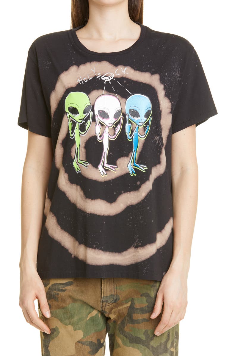 R13 Holy F**k Cotton Graphic Tee, Main, color, 